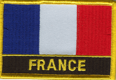 France Flag Patch - Rectangle With Name