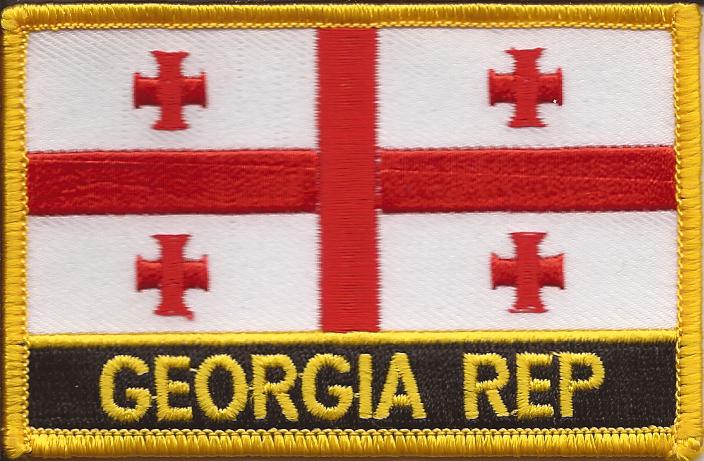 Georgia Republic Flag Patch - Rectangle With Name