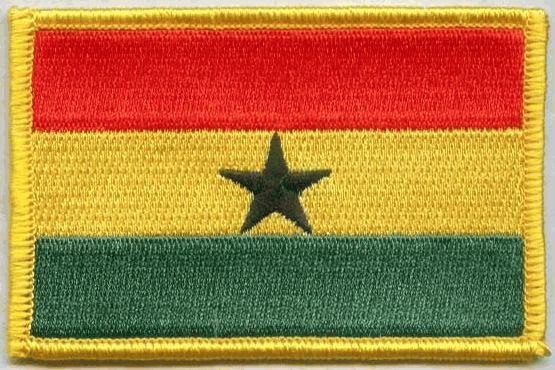 Ghana Flag Patch - Rectangle