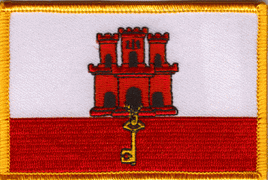 Gibraltar Flag Patch - Rectangle 