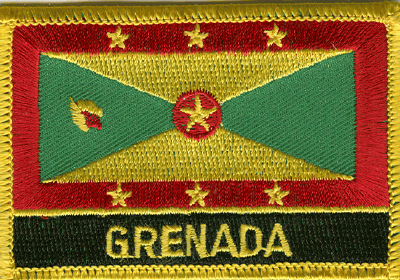 Grenada Flag Patch - Rectangle With Name