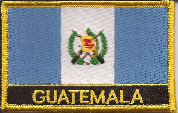 Guatemala Flag Patch - Rectangle With Name