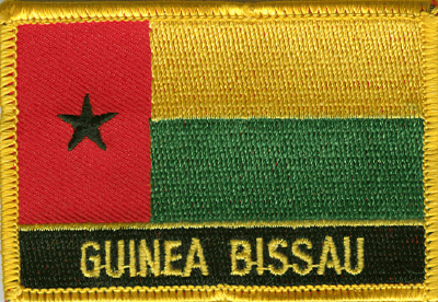 Guinea Bissau Flag Patch - Rectangle With Name