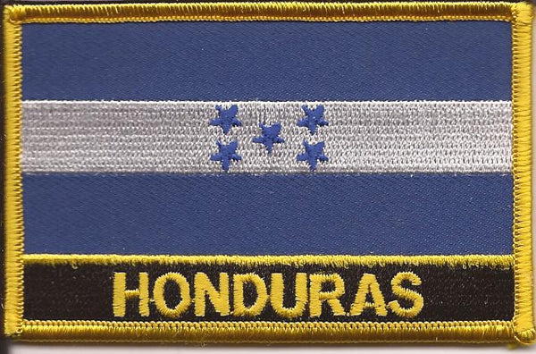 Honduras Flag Patch - Rectangle With Name