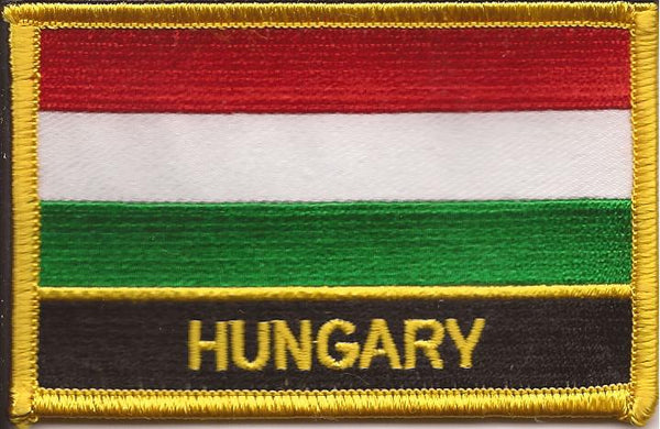 Hungary Flag Patch - Rectangle With Name