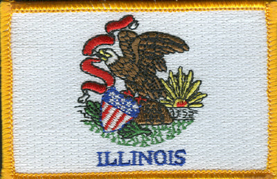 Illinois Flag Patch - Rectangle