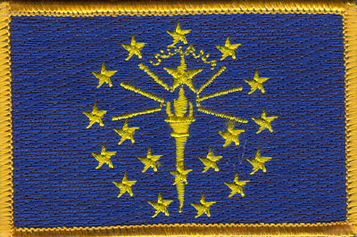 Indiana Flag Patch - Rectangle