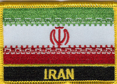 Iran Flag Patch - Rectangle With Name