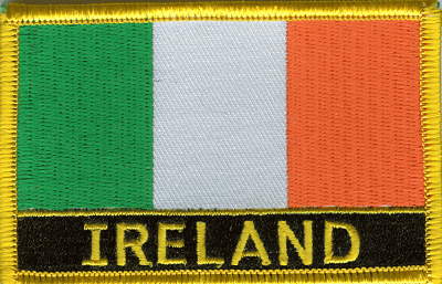 Ireland Flag Patch - Rectangle With Name