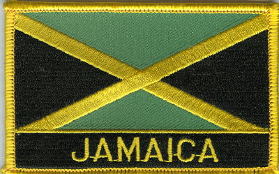 Jamaica Flag Patch - Rectangle With Name