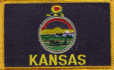 Kansas Flag Patch - Rectangle