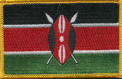 Kenya Flag Patch - Rectangle