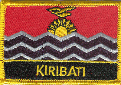 Kiribati Flag Patch - Rectangle With Name
