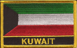 Kuwait Flag Patch - Rectangle With Name