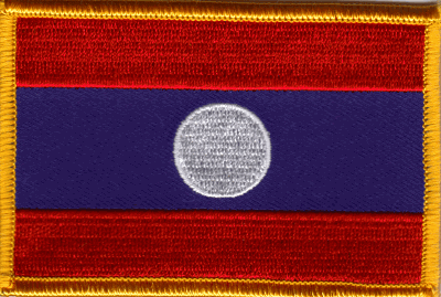 Laos Flag Patch - Rectangle 