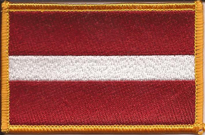 Latvia Flag Patch - Rectangle 