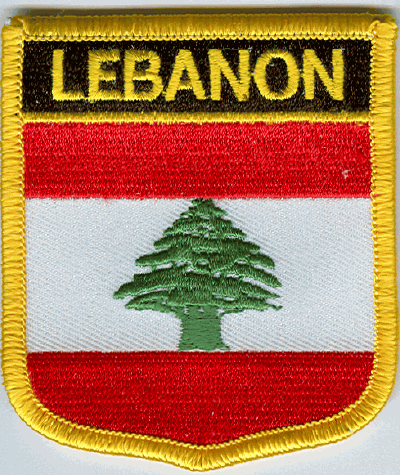Lebanon Flag Patch - Shield