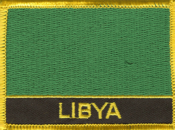 Libya Flag Patch - Rectangle With Name