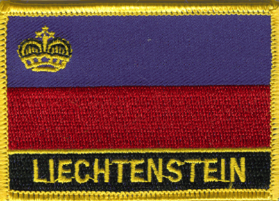 Liechtenstein Flag Patch - Rectangle With Name