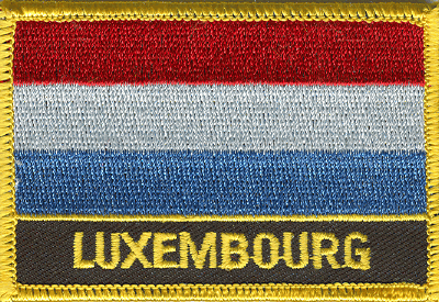 Luxembourg Flag Patch - Rectangle With Name