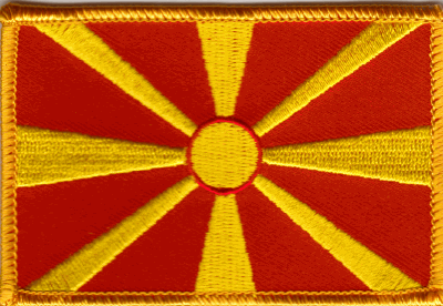 Macedonia Flag Patch - Rectangle