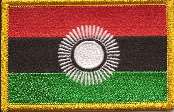 Malawi Flag Patch - Rectangle - 2010 Flag White Sun