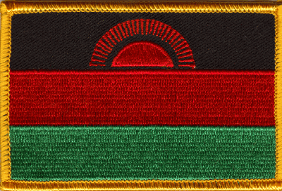 Malawi Flag Patch - Rectangle - 2012 flag Red Sun