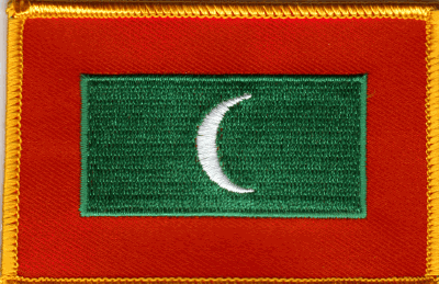 Maldives Flag Patch - Rectangle