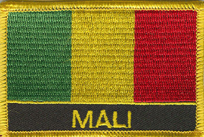 Mali Flag Patch - Rectangle With Name