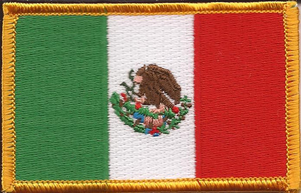 Mexico Flag Patch - Rectangle