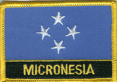 Micronesia Flag Patch - Rectangle With Name