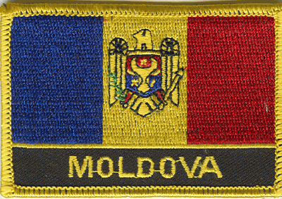 Moldova Flag Patch - Rectangle With Name
