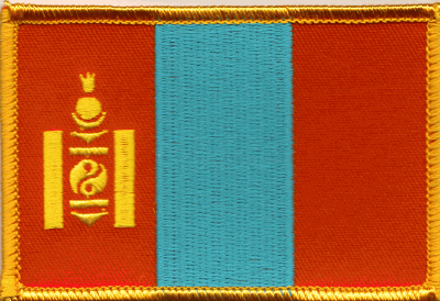 Mongolia Flag Patch - Rectangle