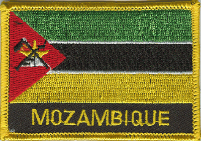 Mozambique Flag Patch - Rectangle With Name