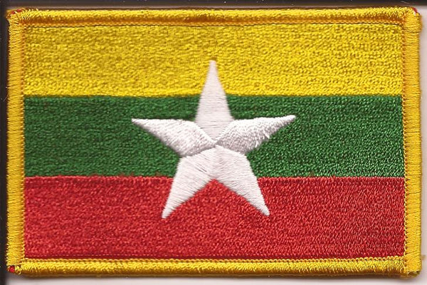 Myanmar (Burma) Flag Patch - Rectangle