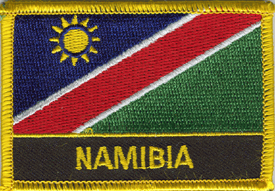 Namibia Flag Patch - Rectangle With Name