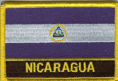 Nicaragua Flag Patch - Rectangle With Name