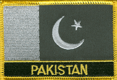 Pakistan Flag Patch - Rectangle With Name