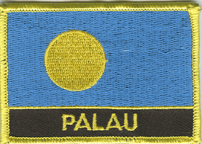 Palau Flag Patch - Rectangle With Name