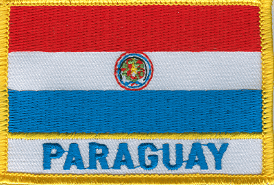 Paraguay Flag Patch - Rectangle With Name