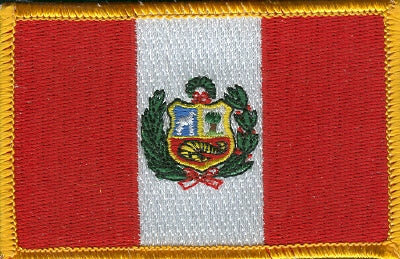 Peru Flag Patch - Rectangle 