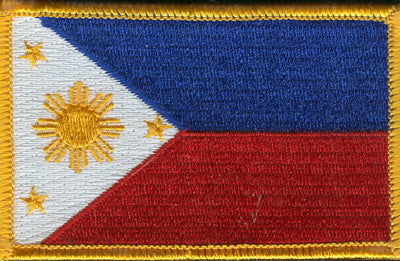 Philippines Flag Patch - Rectangle