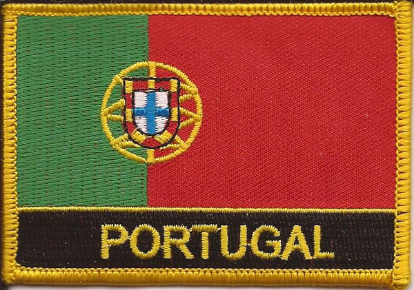 Portugal Flag Patch - Rectangle With Name