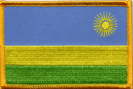 Rwanda Flag Patch - Rectangle