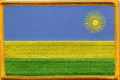 Rwanda Flag Patch - Rectangle