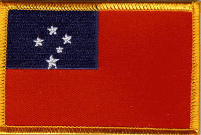 Samoa Flag Patch - Rectangle