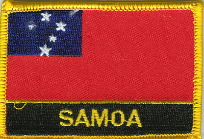 Western Samoa Flag Patch - With Name