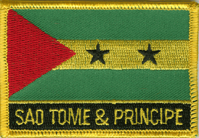 Sao Tome and Principe Flag Patch - Rectangle With Name