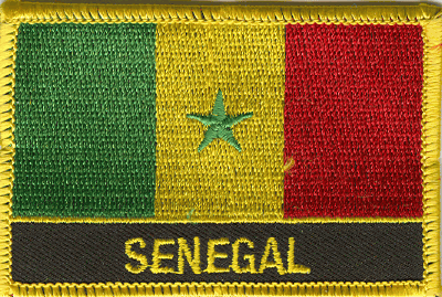 Senegal Flag Patch - Rectangle With Name
