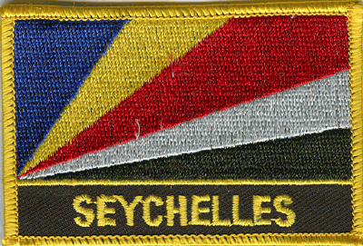 Seychelles Flag Patch - Rectangle With Name
